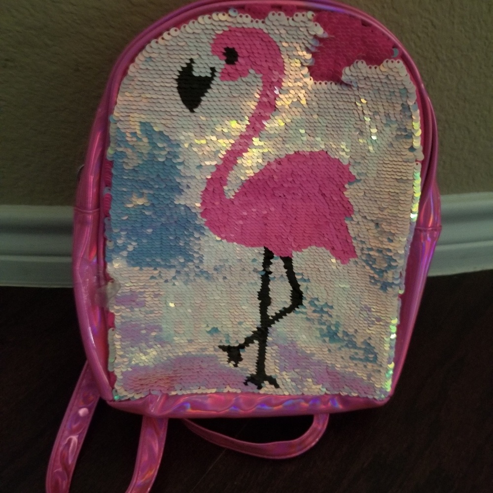 Justice mini Flamingo Backpack